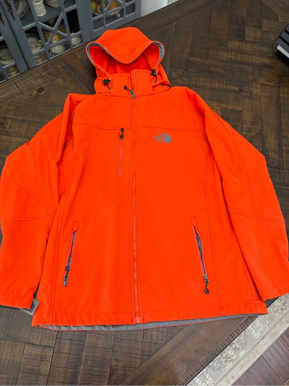 The North Face Men’s Hooded Raincoat - Bright Orange